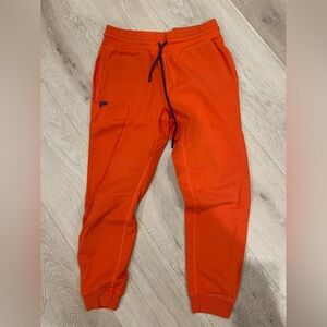 Orange Jogger Pants with purple Drawstring